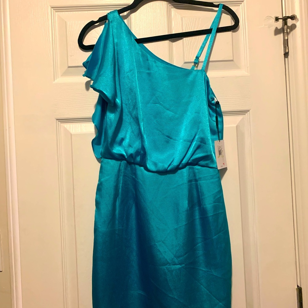 FINAL SALE! CK Satin One Shoulder Dress